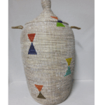 Panier à Linge & Rangement « Sorore » – Taille XXL Ø 42 cm • H 88 cm (couvercle inclus)