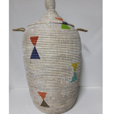 Panier à Linge & Rangement « Sorore » – Taille XXL Ø 42 cm • H 88 cm (couvercle inclus)