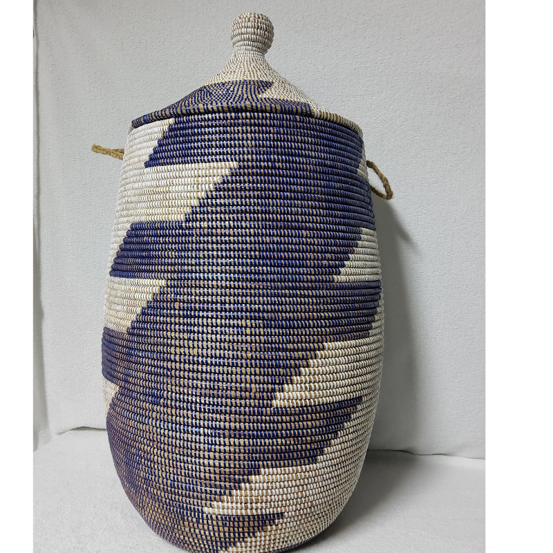 Panier à Linge & Rangement « Sorore » – Taille XXL Ø 42 cm • H 88 cm (couvercle inclus)