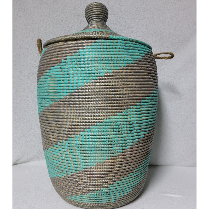 Panier à Linge & Rangement « Sorore » – Taille XXL Ø 42 cm • H 88 cm (couvercle inclus)