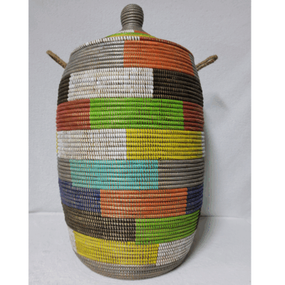 Panier à Linge & Rangement « Sorore » – Taille XXL Ø 42 cm • H 88 cm (couvercle inclus)