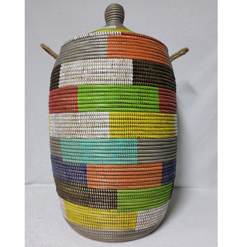 Panier à Linge & Rangement « Sorore » – Taille XXL Ø 42 cm • H 88 cm (couvercle inclus)