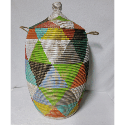 Panier à Linge & Rangement « Sorore » – Taille XXL Ø 42 cm • H 88 cm (couvercle inclus)