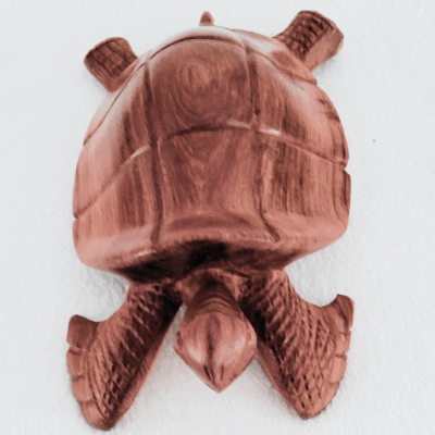 « Tortue » 28 cm – Bois Marbré Brun