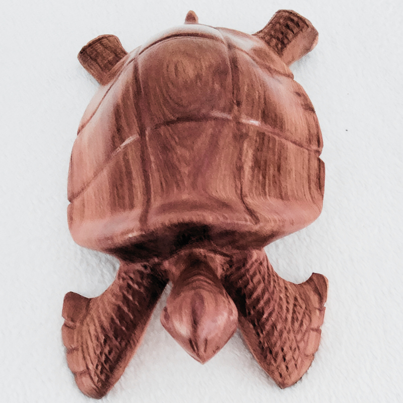 « Tortue » 28 cm – Bois Marbré Brun