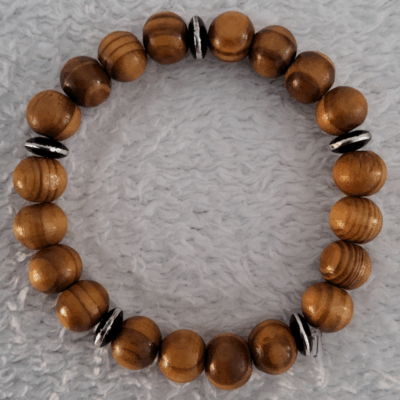 Bracelet en Bois Foncé – Perles Artisanales du Niger