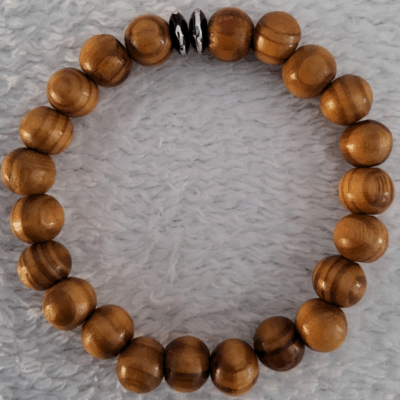 Bracelet en Bois Foncé – Perles Artisanales du Niger