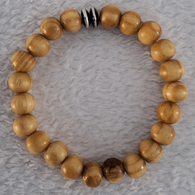 Bracelet en Bois Clair – Perles Artisanales du Niger