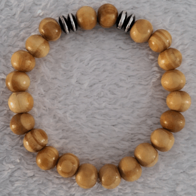 Bracelet en Bois Clair – Perles Artisanales du Niger