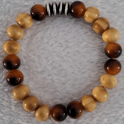 Bracelet en Bois Clair – Perles Artisanales du Niger