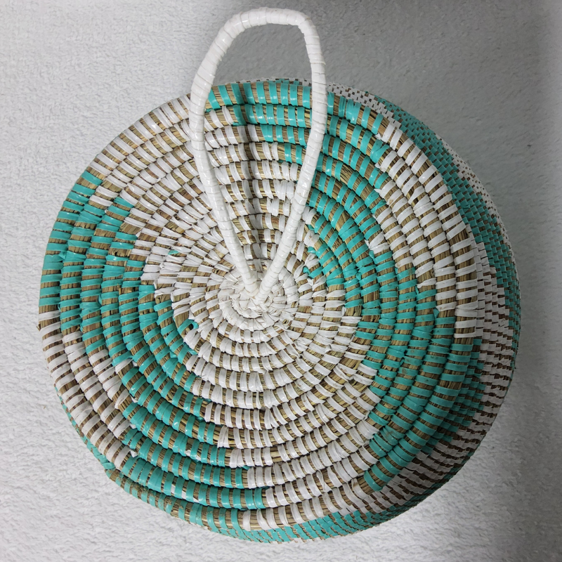 180 Panier « Takh » – Petit Panier Tissé avec Couvercle Ø 19 cm • H 27 cm