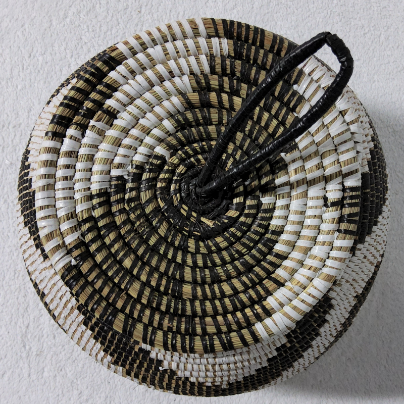 192 Panier « Takh » – Petit Panier Tissé avec Couvercle Ø 19 cm • H 27 cm