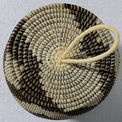 194 Panier « Takh » – Petit Panier Tissé avec Couvercle Ø 19 cm • H 27 cm