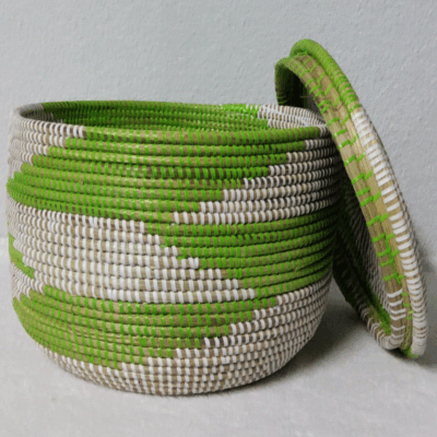 Panier de Rangement Tissé « Super » – Couvercle Plat Ø 36 cm