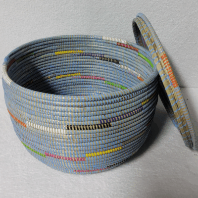 Panier de Rangement Tissé « Super » – Couvercle Plat Ø 36 cm