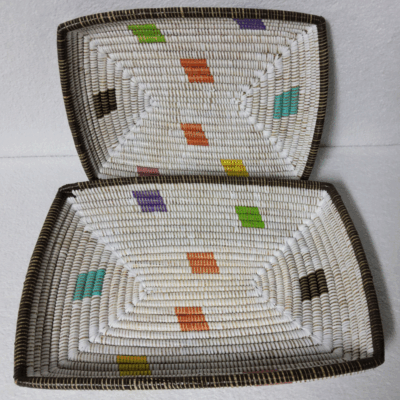 316 Set de 2 Corbeilles à Fruits Tressées