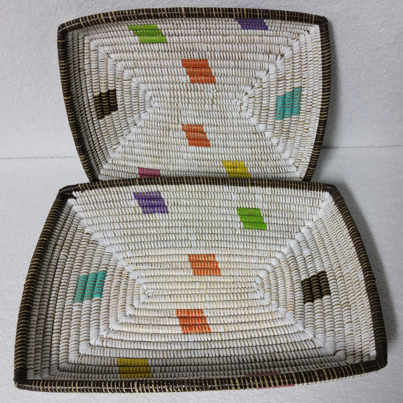 316 Set de 2 Corbeilles à Fruits Tressées