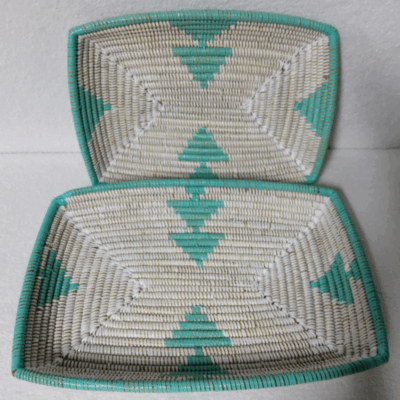 318 Set de 2 Corbeilles à Fruits Tressées