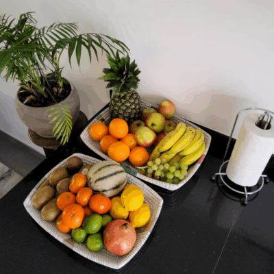 322 Set de 2 Corbeilles à Fruits Tressées