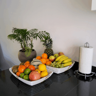 323 Set de 2 Corbeilles à Fruits Tressées