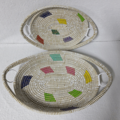 345 Set de 2 Plateaux Tissés « GAL »