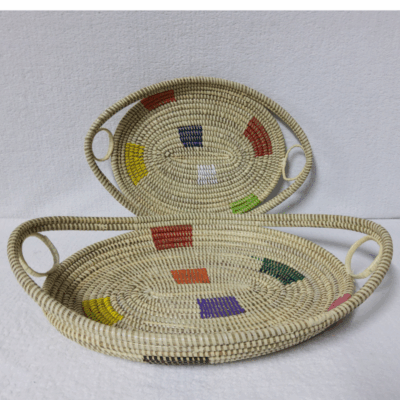 347 Set de 2 Plateaux Tissés « GAL »