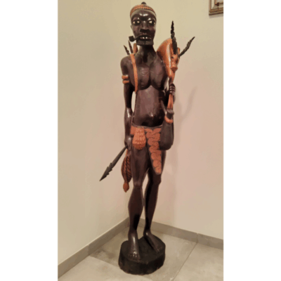 480 Sculptures Monumentales en Bois « Mame Ndew & Pa Demba » – Le Duo