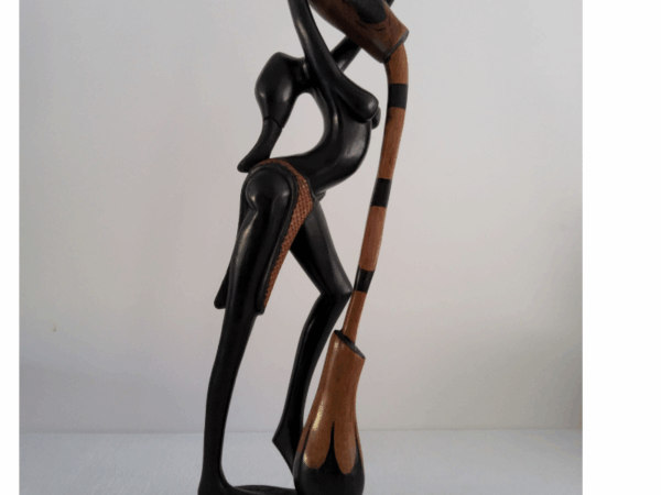 Sculpture en Bois 86 cm (6,2 kg) - Statue « Verseuse d’Eau »