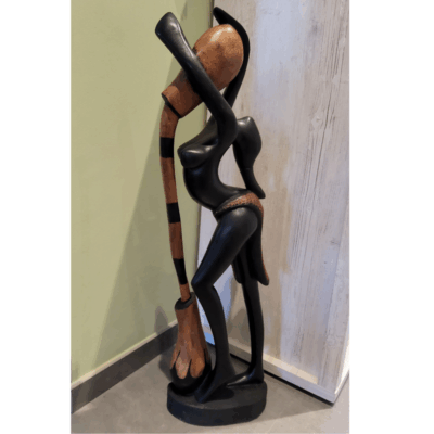 Sculpture en Bois 86 cm (6,2 kg) - Statue « Verseuse d’Eau »