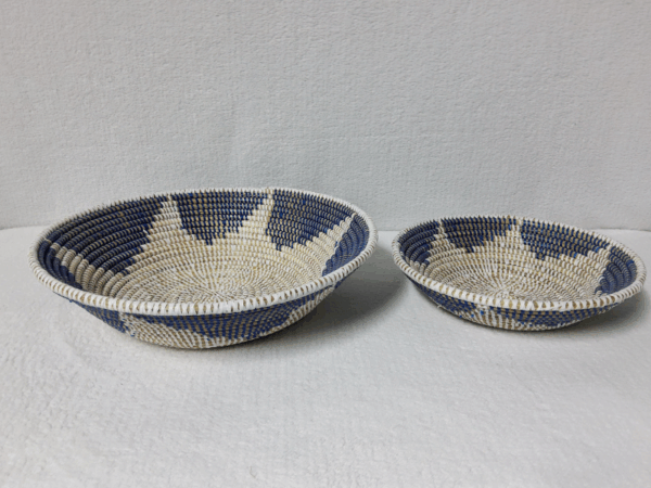 BOL Etoile blanc_bleu Set de 2 Bols Tissés