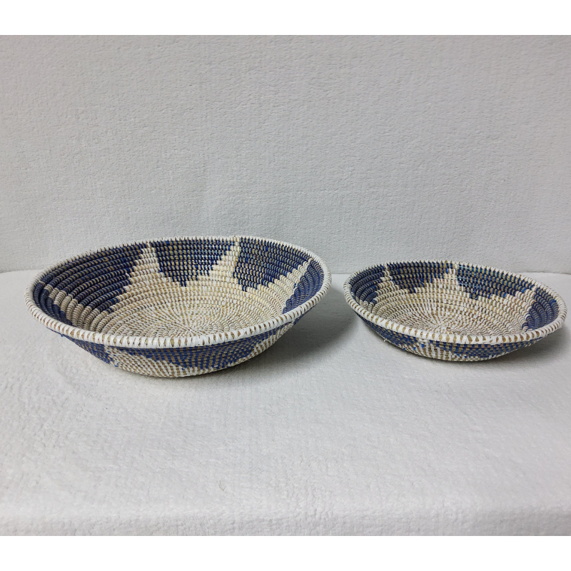 BOL Etoile blanc_bleu Set de 2 Bols Tissés