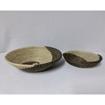 BOL Yin Yang beige_marron Set de 2 Bols Tissés