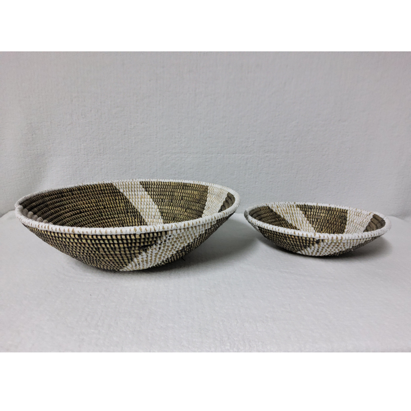 BOL beige_marron hélices Set de 2 Bols Tissés
