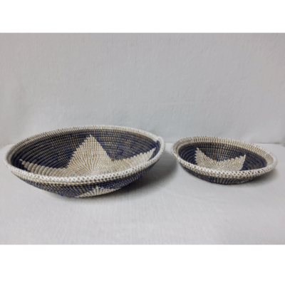 BOL bleu_étoile blanche Set de 2 Bols Tissés