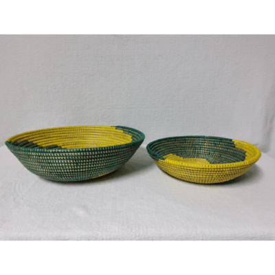 BOL vert_jaune Set de 2 Bols Tissés