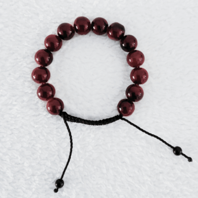 Bordeaux Bracelet de Perles Naturelles Polies