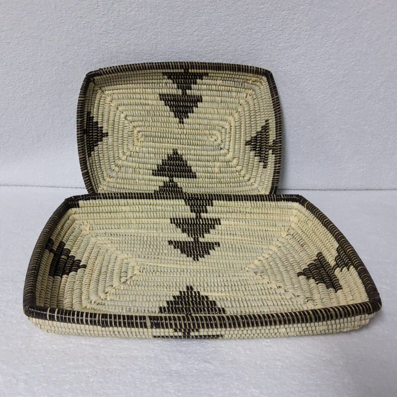 CORBEILLE DE FRUITS beige_marron Set de 2 Corbeilles à Fruits Tressées