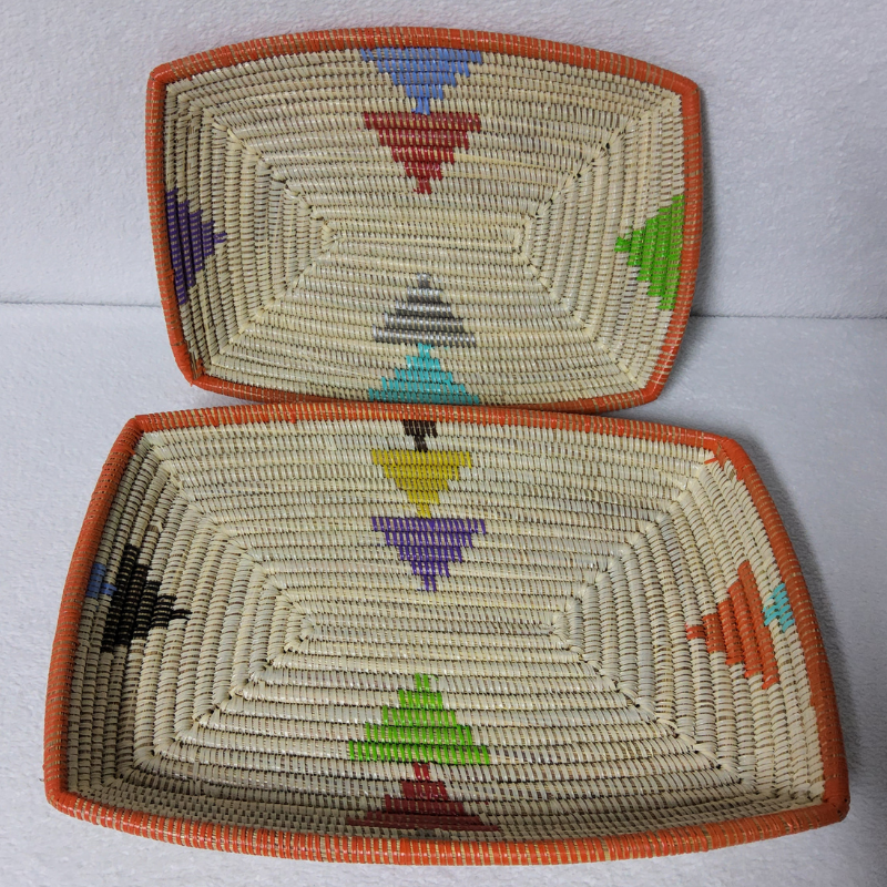 CORBEILLE DE FRUITS beige_multicolore Set de 2 Corbeilles à Fruits Tressées