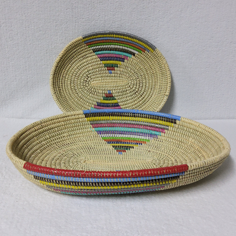 GAL beige_multicolore sans ans Set de 2 Plateaux Tissés « GAL »