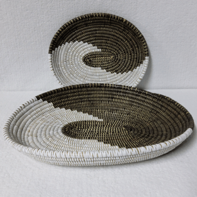 GAL marron_blac sans anss Set de 2 Plateaux Tissés « GAL »