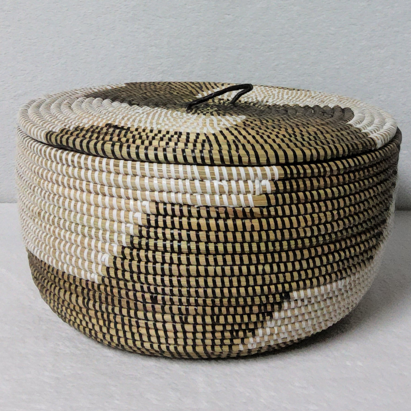 Panier de Rangement Tissé « Super » – Couvercle Plat Ø 36 cm